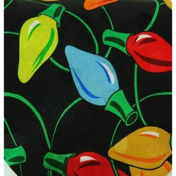 Christmas Silk Tie Festive Holiday Novelty Necktie 90s Cheerful Whimsical - Picture 2 of 4